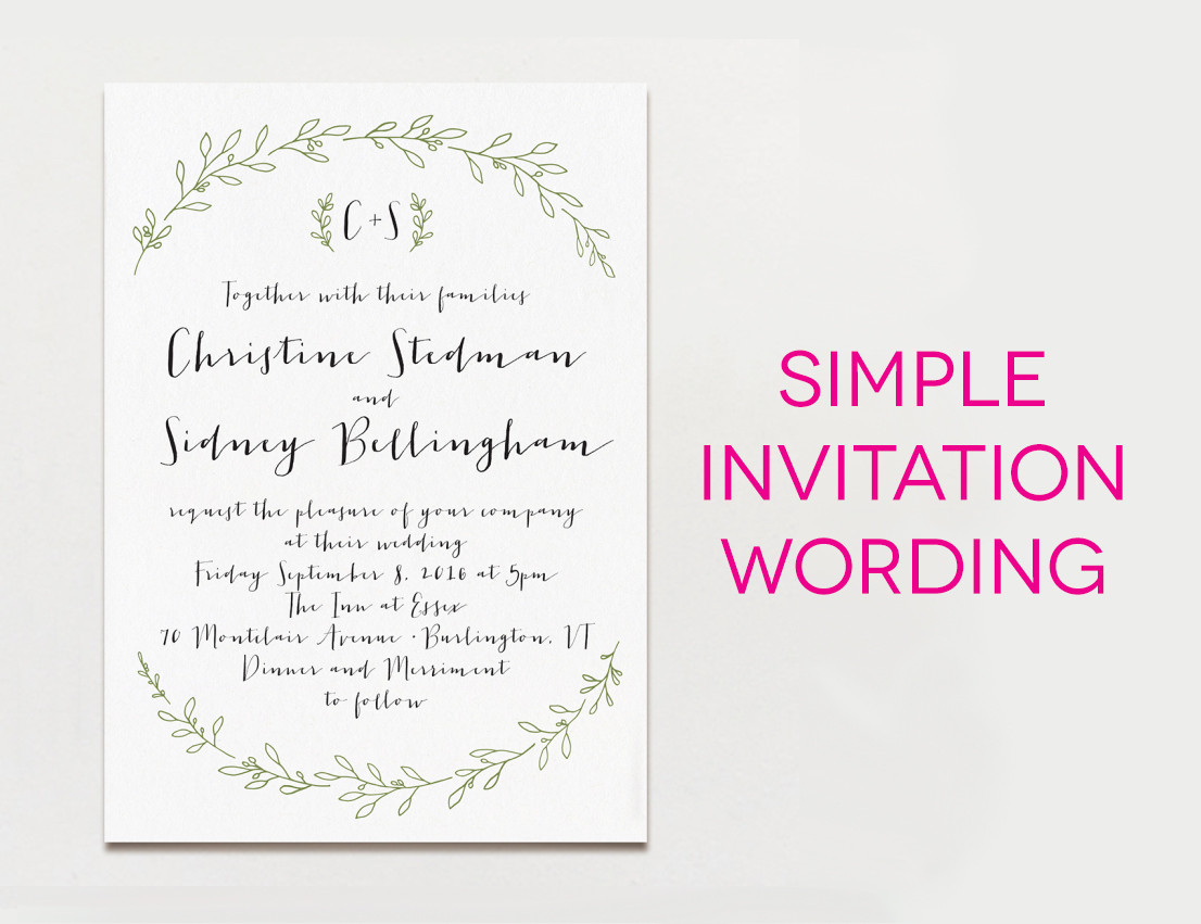 Wedding Invitations Text
 15 Wedding Invitation Wording Samples From Traditional to Fun