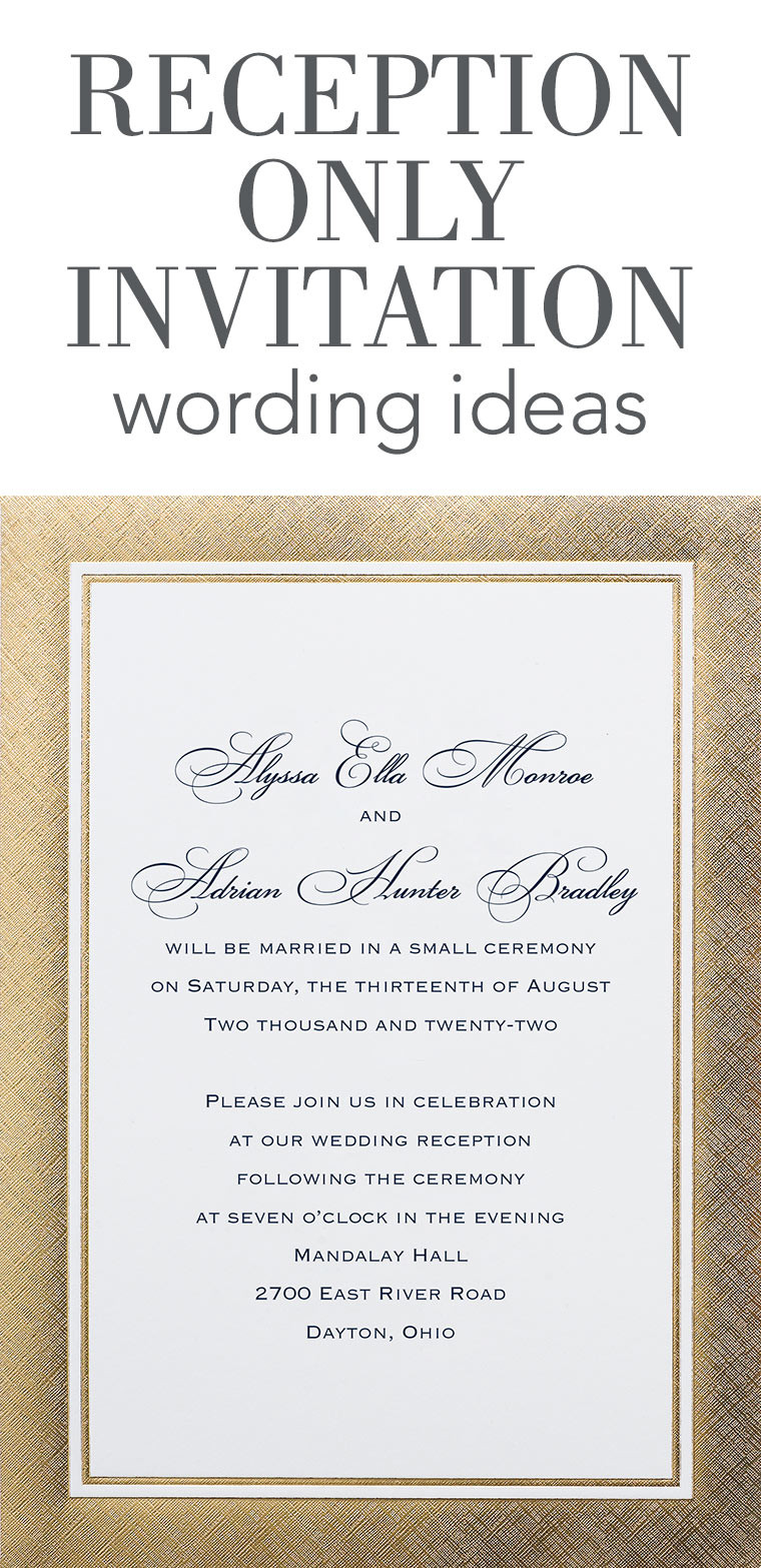 Wedding Invitations Text
 Reception ly Invitation Wording