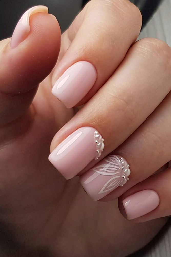 Wedding Nails For Bride
 30 Perfect Pink And White Nails For Brides