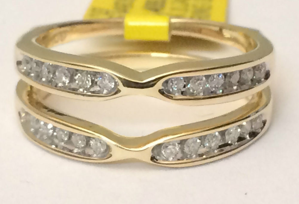 Wedding Ring Guard
 Solitaire Enhancer Diamonds Ring Guard Jacket Wrap 14k