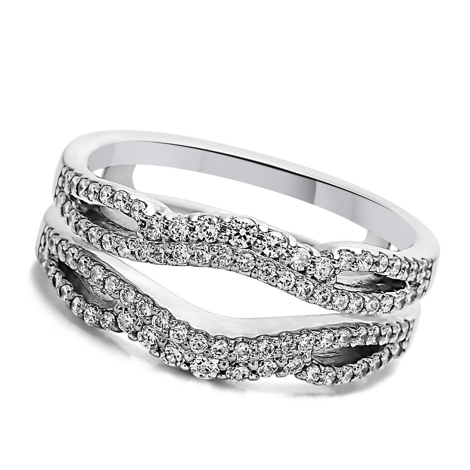 Wedding Ring Guard
 Sterling Silver Double Infinity Wedding Ring Guard