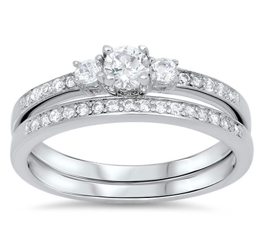 Wedding Ring Price
 Wedding Set Rings Sterling Silver Rhodium Plated Best