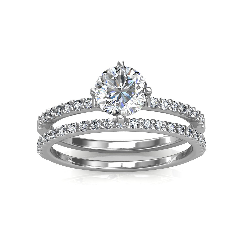 Wedding Ring Price
 Engagement Ring & Wedding Band Solitaire Diamond Rings