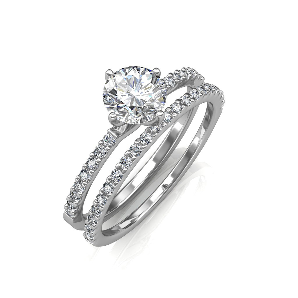 Wedding Ring Price
 Engagement Ring & Wedding Band Solitaire Diamond Rings