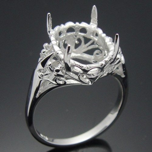 Wedding Ring Settings Only
 Sterling Silver 925 Unique Engagement Wedding Fine Ring