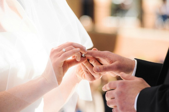 Wedding Ring Vows
 Real Modern Jewish Wedding from Kristen Chalmers