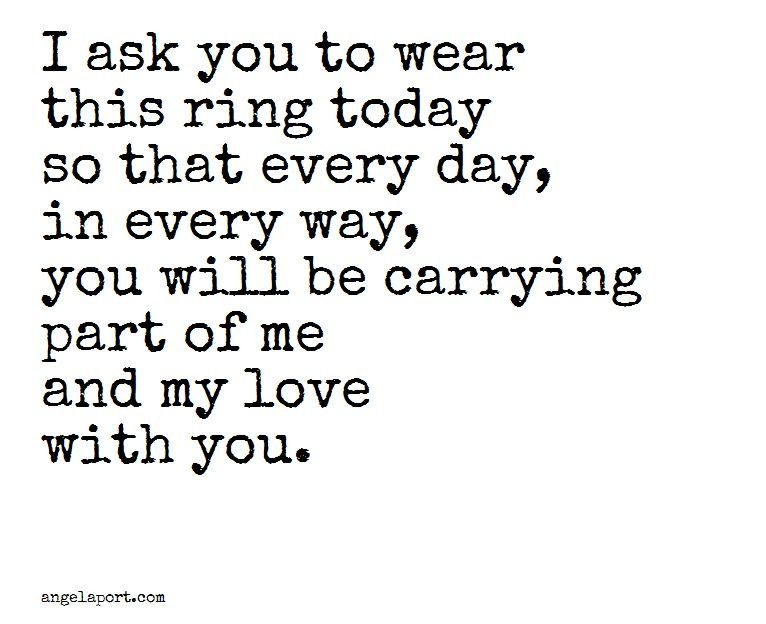 Wedding Ring Vows
 beautiful as part of a ring exchange angelaport