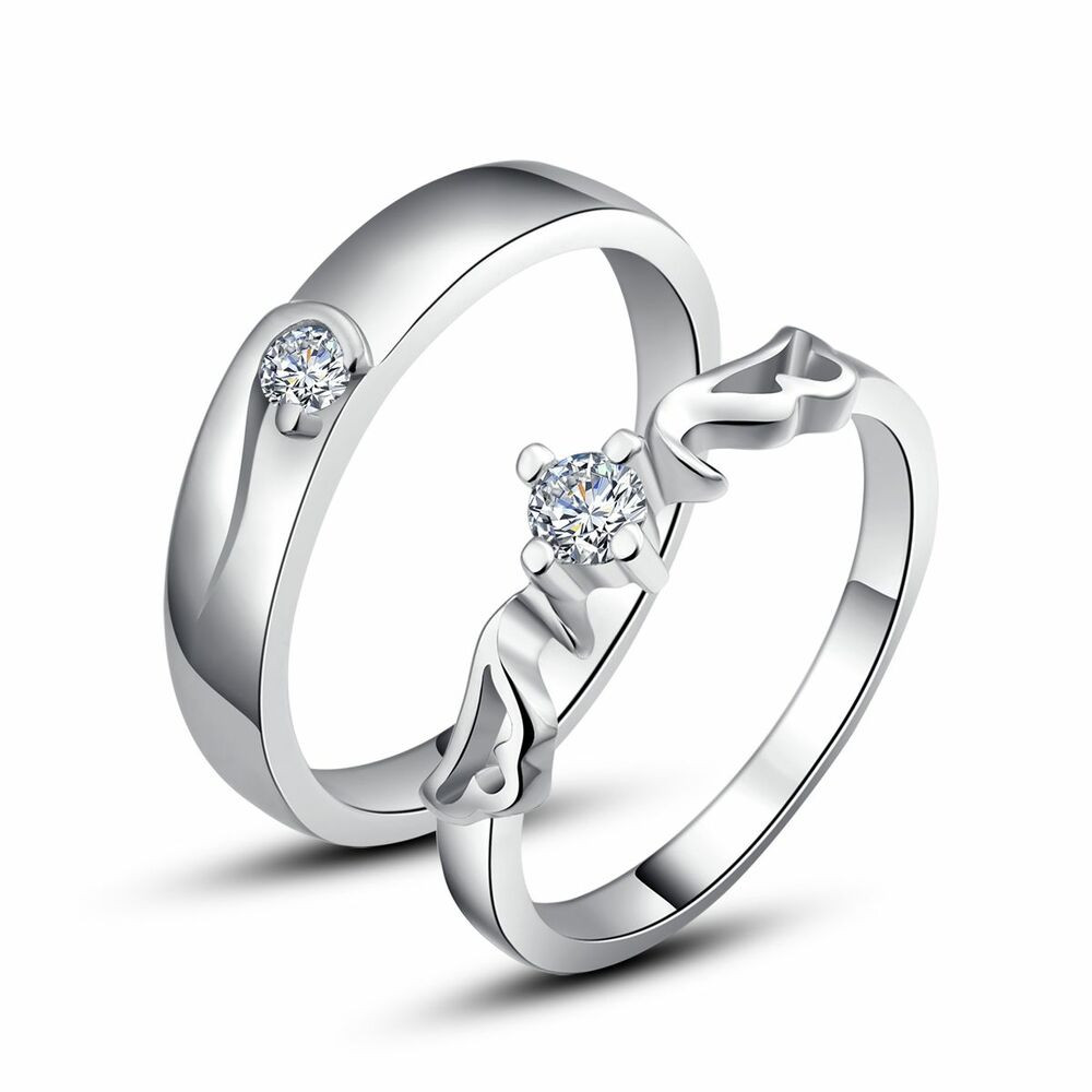 Wedding Rings For Couples
 Fashion His & Hers Rings Couples Promise Rings Wedding