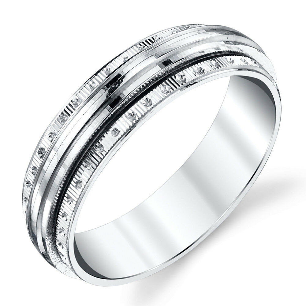 Wedding Rings Mens
 925 Sterling Silver Mens Wedding Band Ring fort Fit
