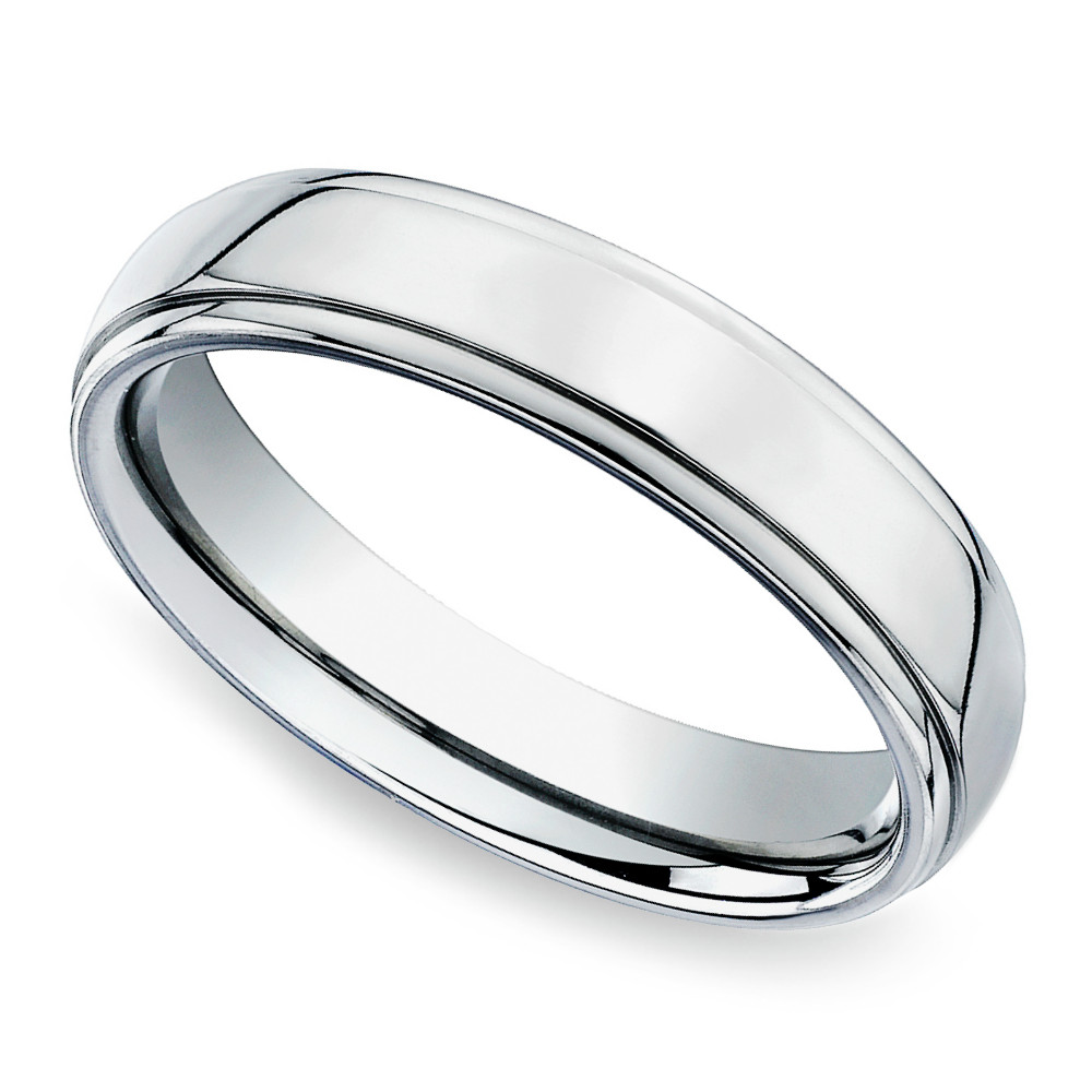 Wedding Rings Mens
 Beveled Men s Wedding Ring in Titanium 5mm