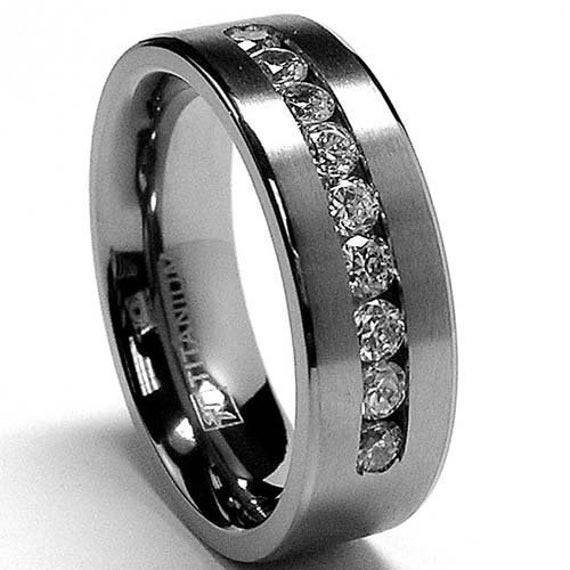 Wedding Rings Mens
 8MM Titanium Wedding Band Mens Wedding Ring Womens by