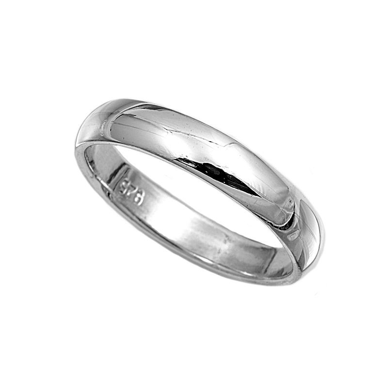 Wedding Rings Size 11
 Sterling Silver Plain 4mm Wedding Band Promise Ring Size 4
