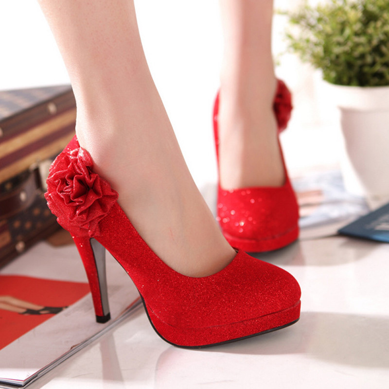 Wedding Shoes Red
 High Heel Enthusiast Red Wedding Shoes 5