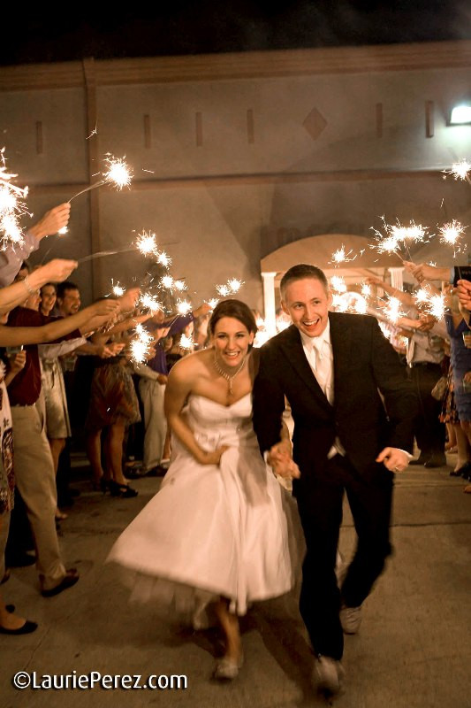 Wedding Sparklers Houston
 Houston Wedding Exit with Sparklers at Demers Laurie