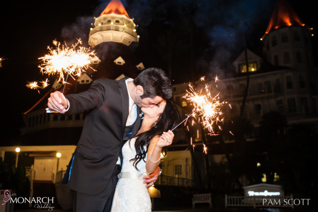 Wedding Sparklers San Diego
 Gorgeous Gold Lovely Lace and Lavender Wedding at Hotel