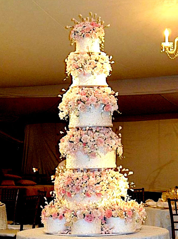 Wedding Structure Cakes Pictures
 12 Tier Wedding Cake Structure with Beautiful Flowers
