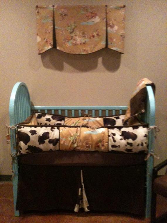 Western Baby Decor
 Items similar to Vintage Cowboy Western Baby Bedding with