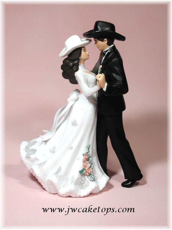 Western Wedding Cake Topper
 First Dance Western Wedding Cake Top Bride Groom Couple