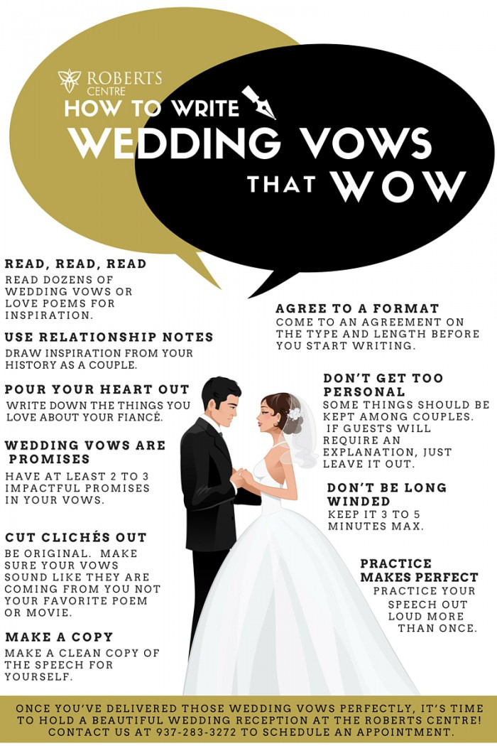 What Are Wedding Vows
 Wedding Vows that Wow Roberts Centre
