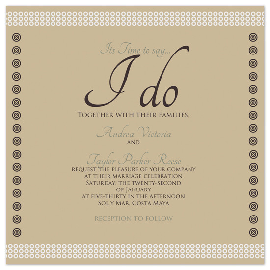What To Say On Wedding Invitations
 wedding invitations Time to say I do at Minted