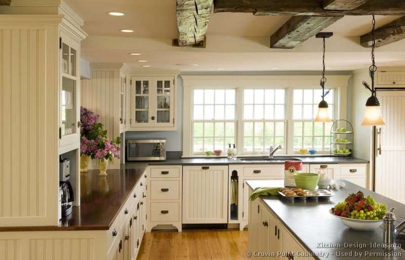 White Country Kitchen
 Country Kitchen Design and Decorating Ideas