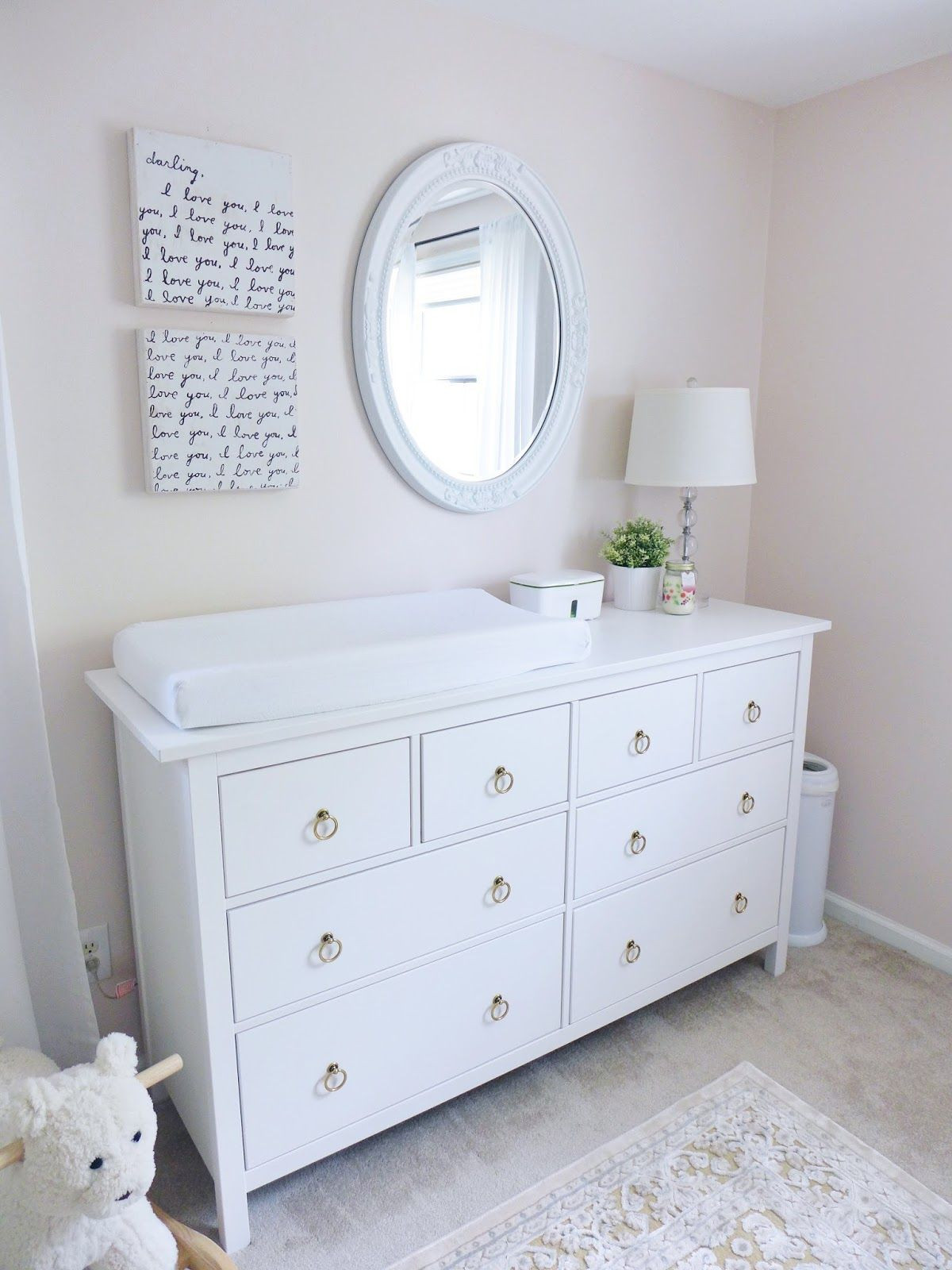White Dresser For Baby Room
 Baby Girl Nursery Reveal Katie Elizabeth