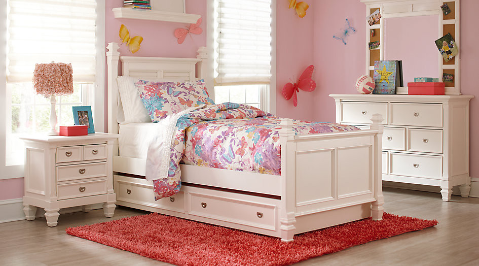 White Dresser For Kids Room
 Belmar White 5 Pc Full Poster Bedroom Teen Bedroom Sets
