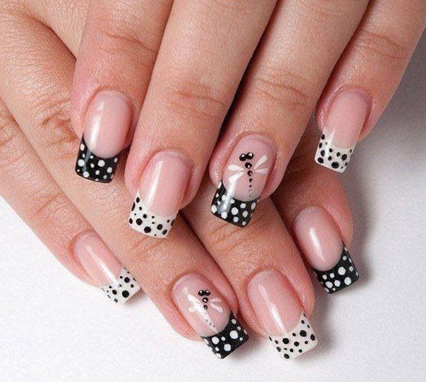 White French Nail Designs
 POLKA DOT NAIL ART THE LATEST TREND TO BE FOLLOWED