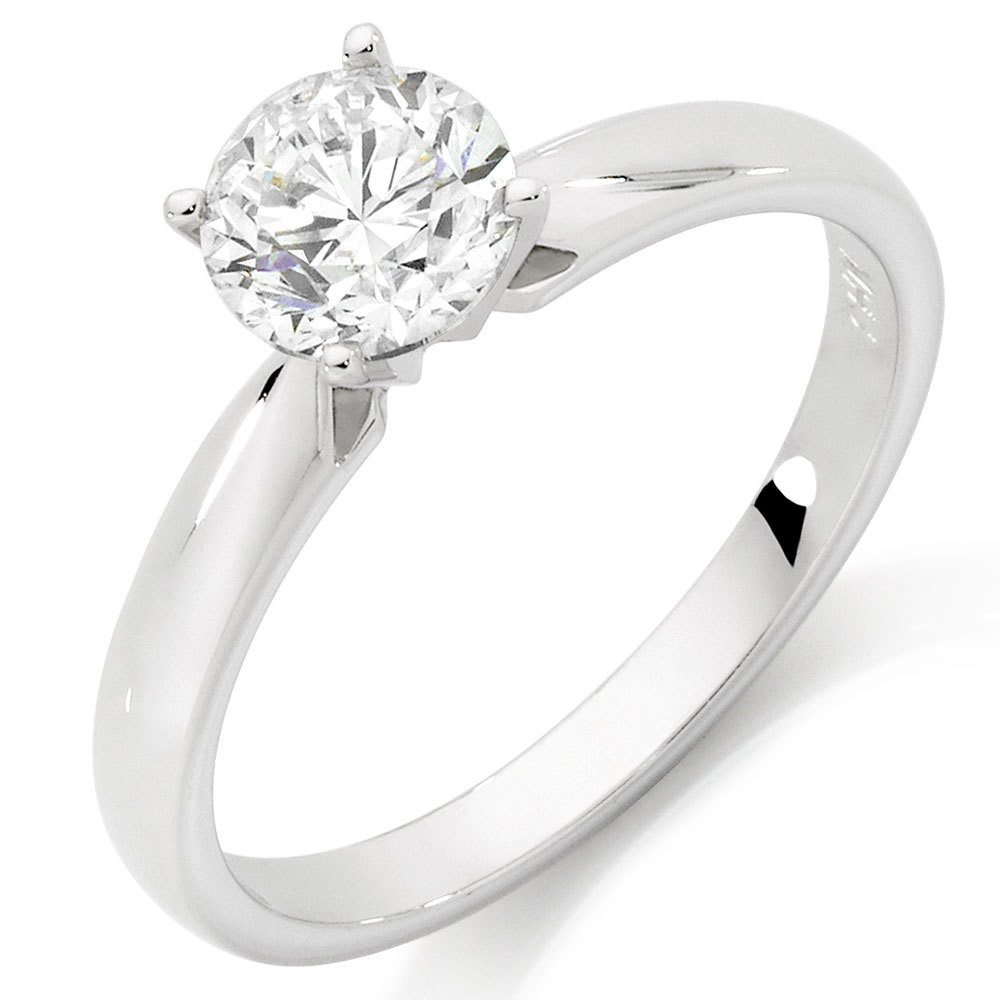 White Gold Diamond Engagement Ring
 Solitaire Engagement Ring with a 1 Carat Diamond in 14ct