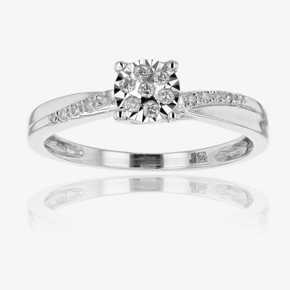 White Gold Diamond Engagement Ring
 9ct White Gold Diamond Ring