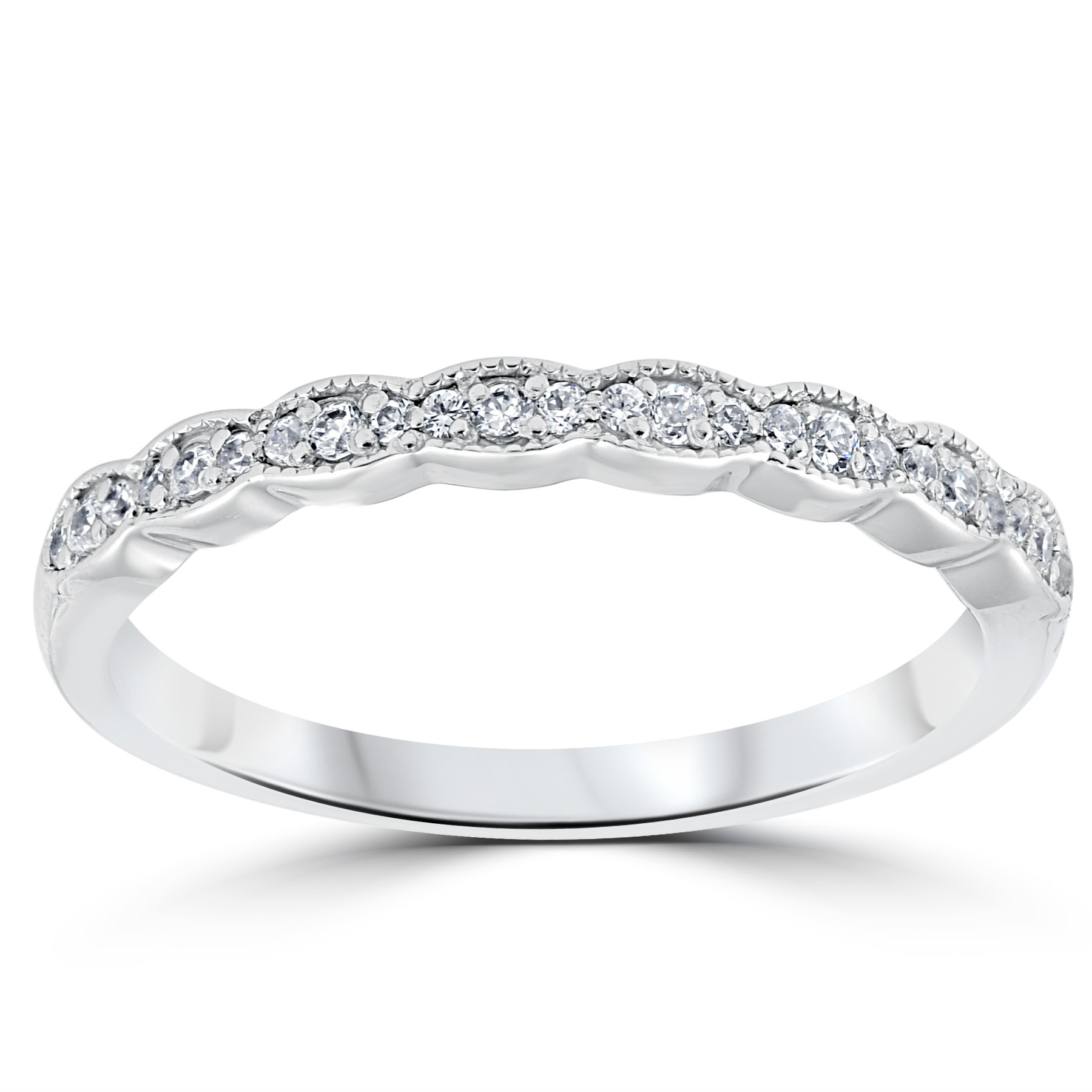 White Gold Diamond Rings For Women
 1 5 cttw Diamond Stackable Womens Wedding Ring 14k White Gold