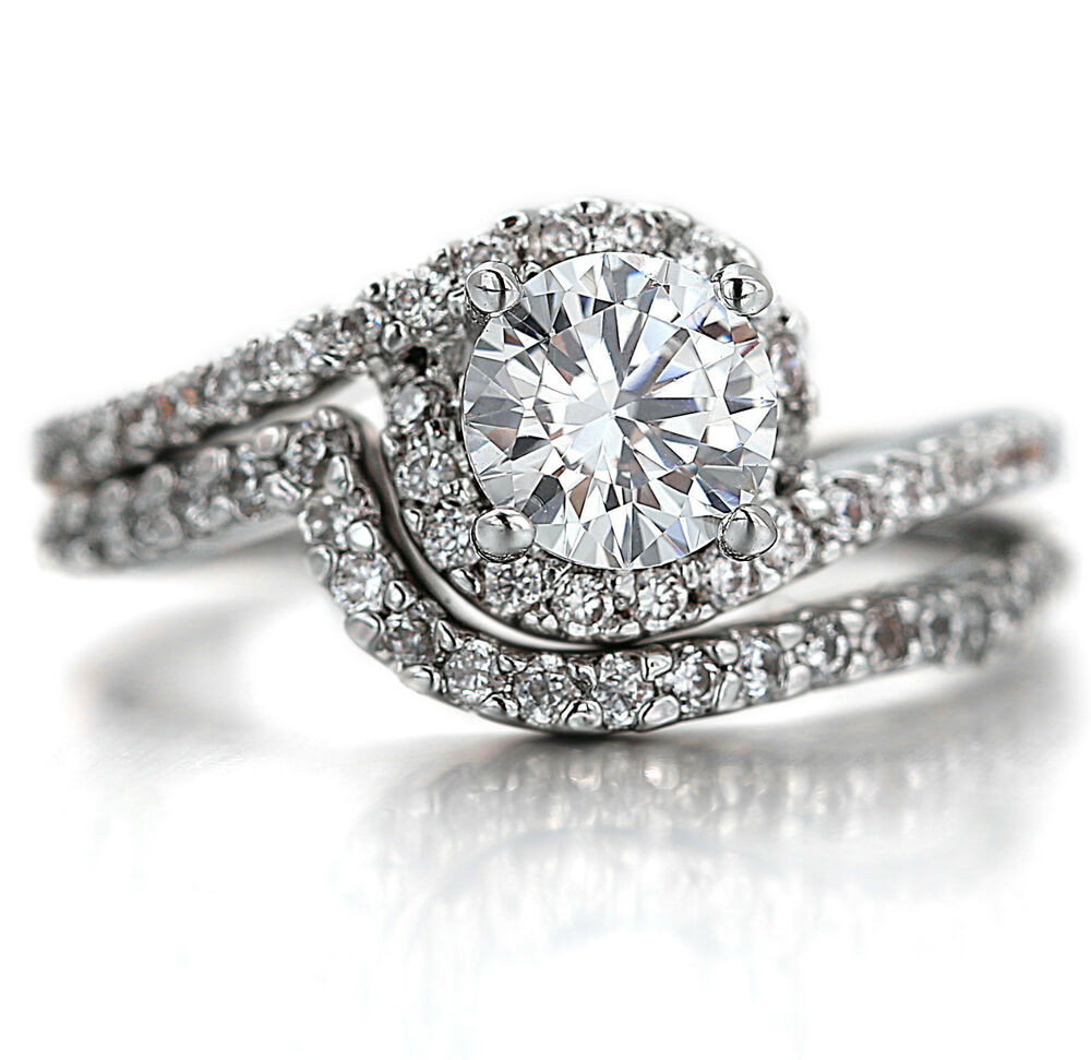 White Gold Diamond Rings For Women
 18K WHITE GOLD GF R295 WOMENS DIAMOND INFINITY ENGAGEMENT