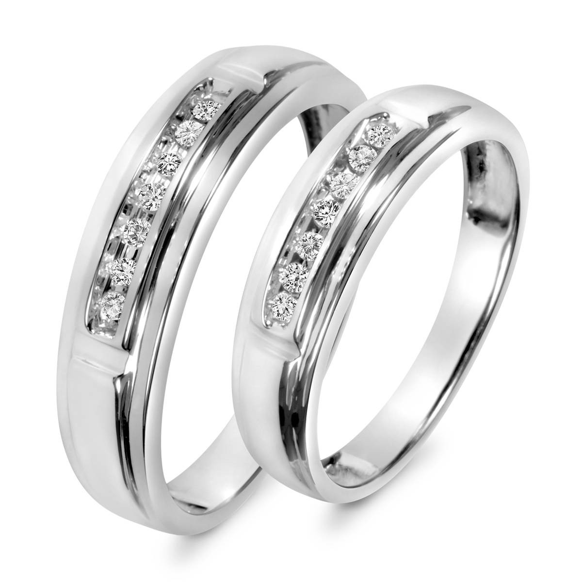 White Gold Wedding Bands Sets
 15 Inspirations of Cheap Wedding Bands Sets His And Hers