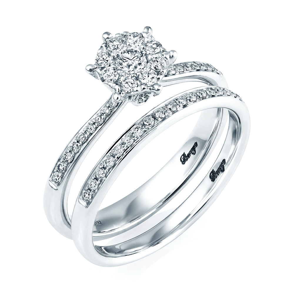 White Gold Wedding Rings Sets
 18ct White Gold Diamond Bridal Set Rings From Berry s