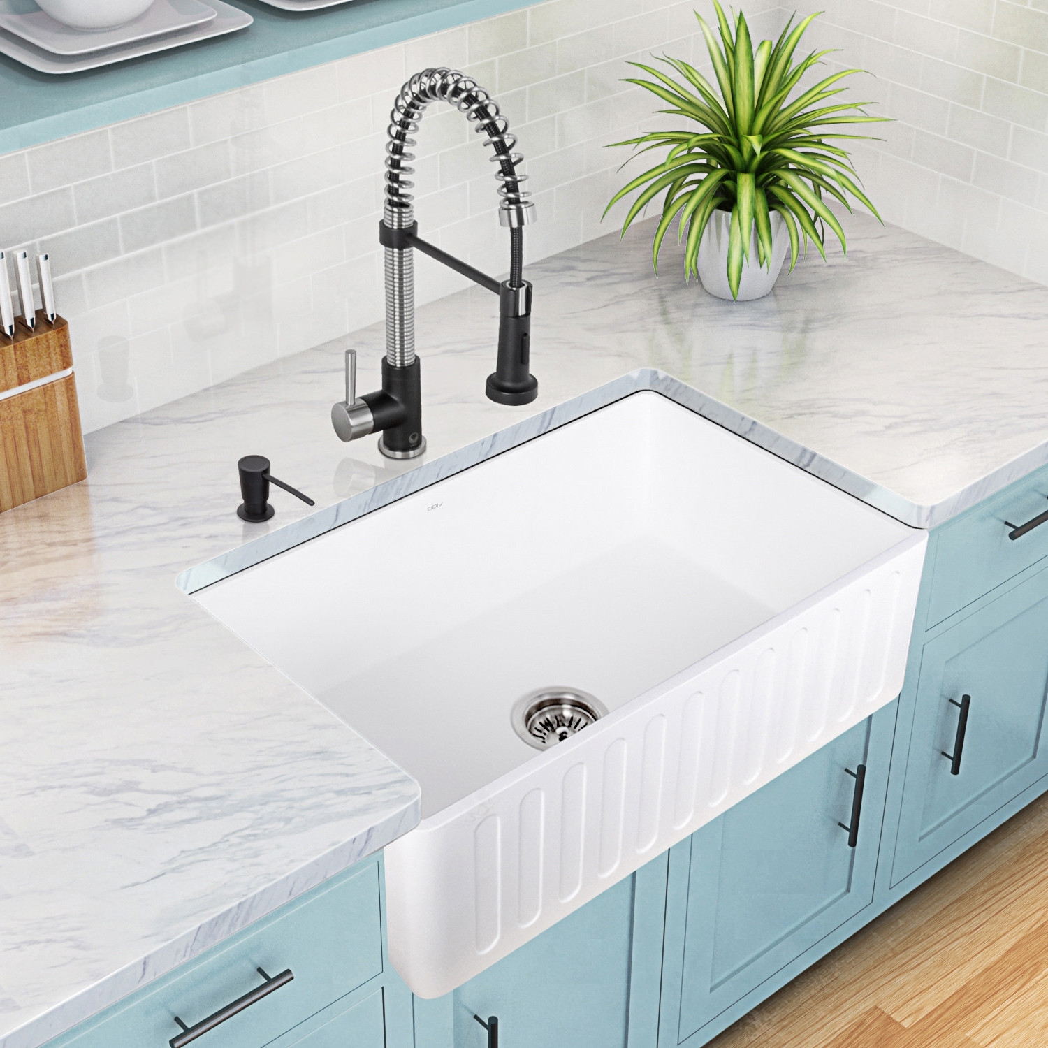 White Kitchen Faucets Home Depot
 Interior Alluring Farmhouse Kitchen Sink For Stunning