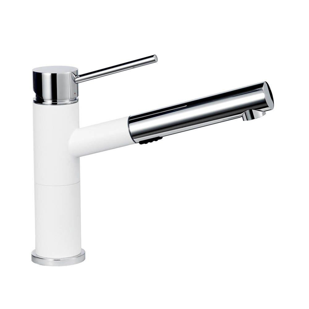 White Kitchen Faucets Home Depot
 Blanco Alta pact Single Handle Pull Out Sprayer Kitchen