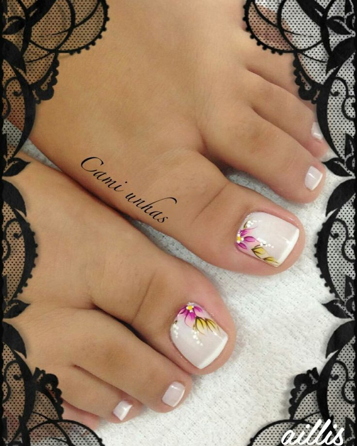 White Toe Nail Designs
 Best 25 White toenails ideas on Pinterest