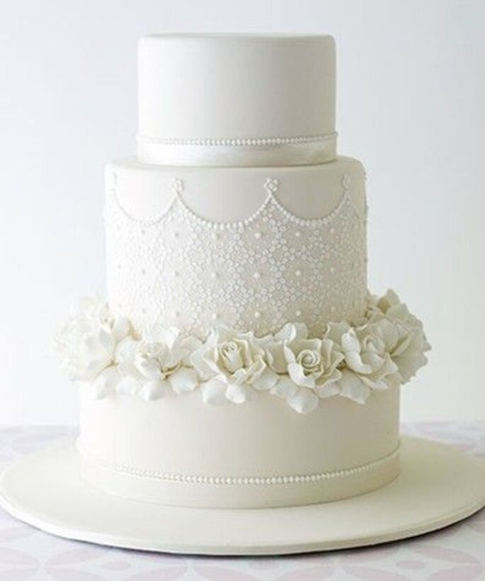 White Wedding Cakes
 Our Favorite Wedding Cake Trends for 2016