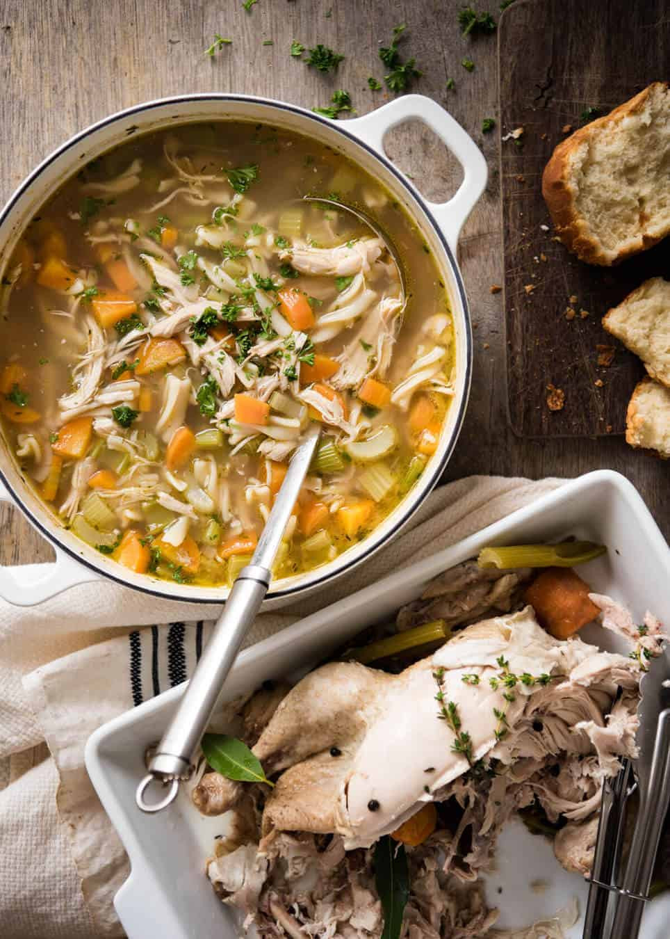 Whole Chicken Soup Recipe
 Homemade Chicken Noodle Soup From Scratch