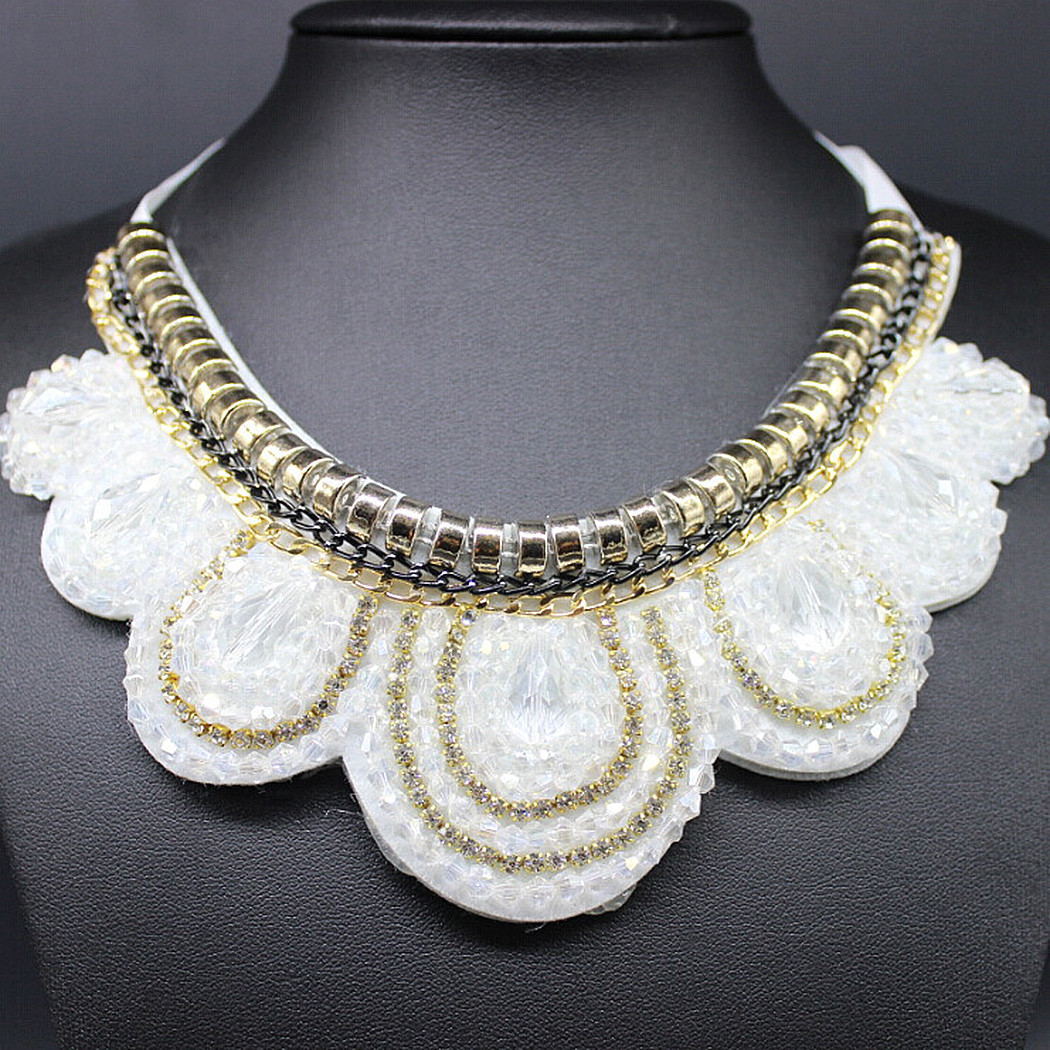 Wholesale Statement Necklaces
 Wholesale Handmade Resin Crystal Bead Choker Statement