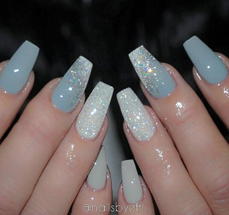 Winter Acrylic Nail Designs
 Baby blue in 2019