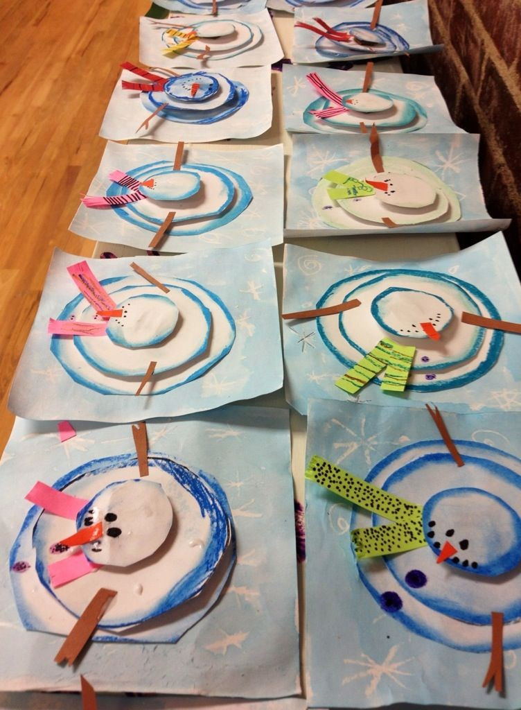 Winter Art Projects For Preschoolers
 Aerial View Snowmen Scrapping paper crafts