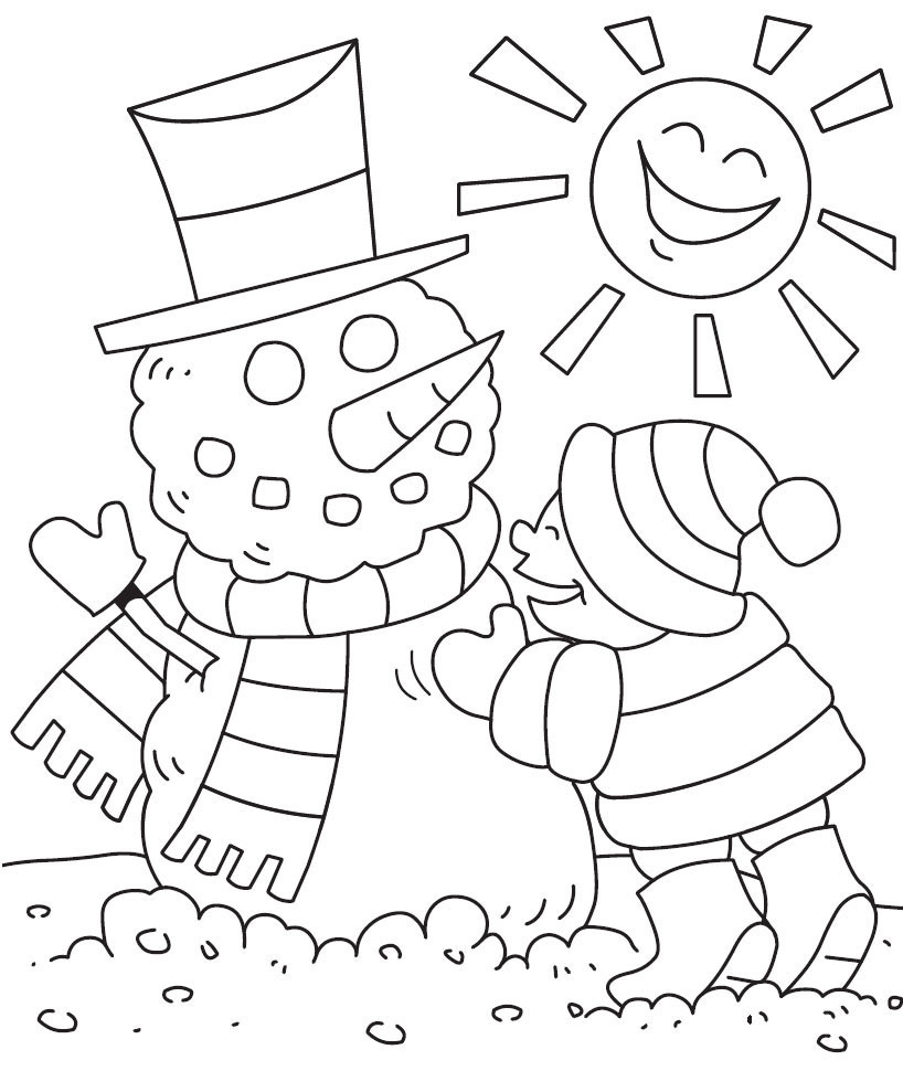 Winter Coloring Pages For Kids
 Free Printable Winter Coloring Pages For Kids