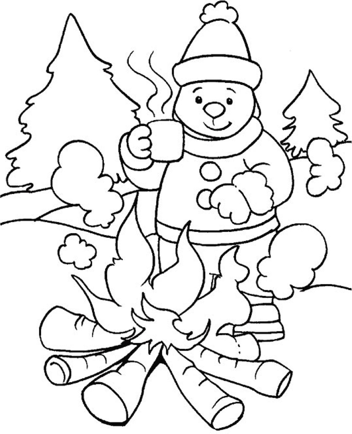 Winter Coloring Pages For Kids
 Free Printable Winter Coloring Pages For Kids