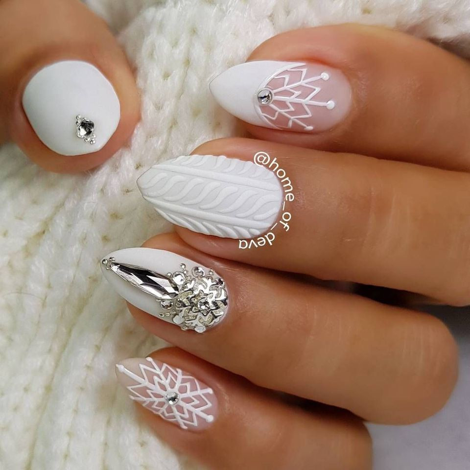 Winter Nail Ideas
 Whimsical Winter Manicure That Will Make Your Nails Stand