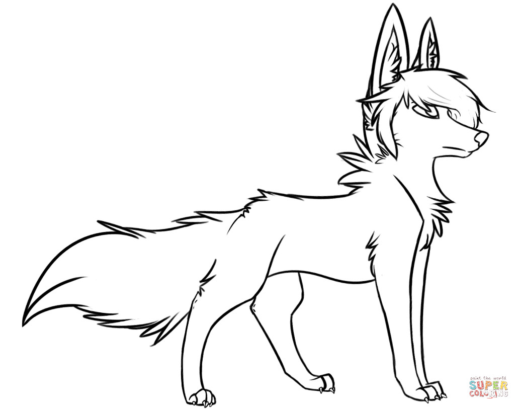 Wolf Coloring Pages Printable
 Stylish Wolf coloring page