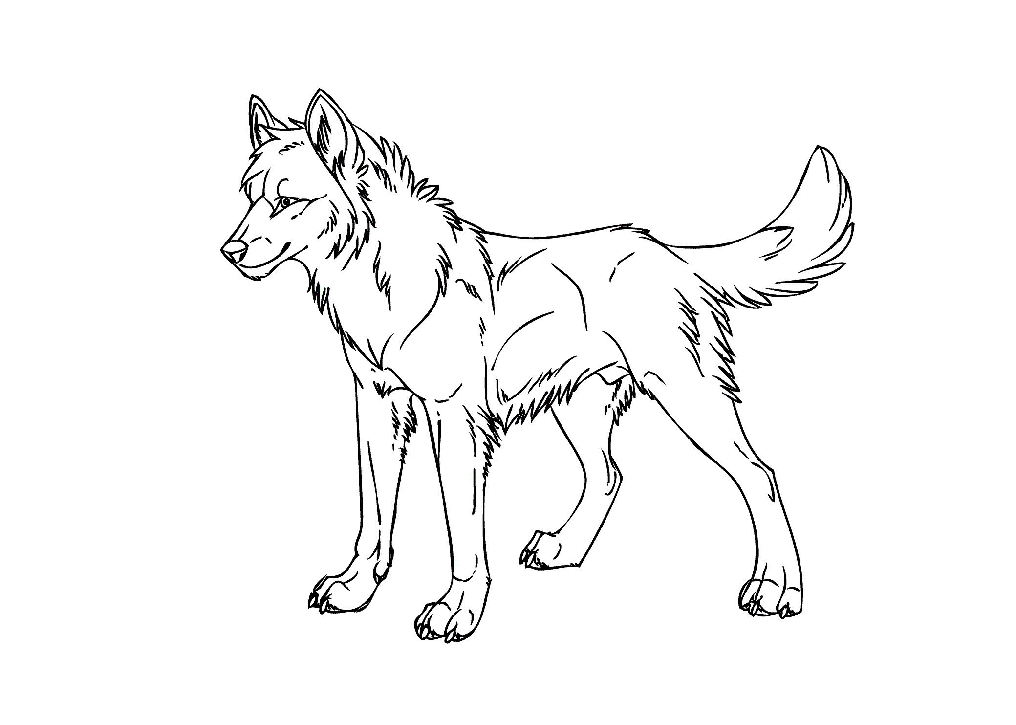 Wolf Coloring Pages Printable
 Wolf Drawing For Kids at GetDrawings