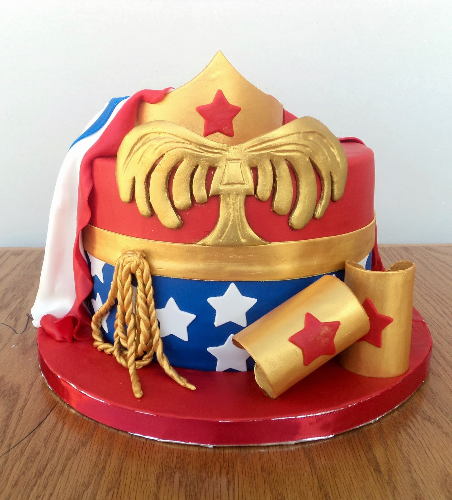 Woman Birthday Cake
 Delectable Cakes Wonder Woman with Cape Birthday Cake