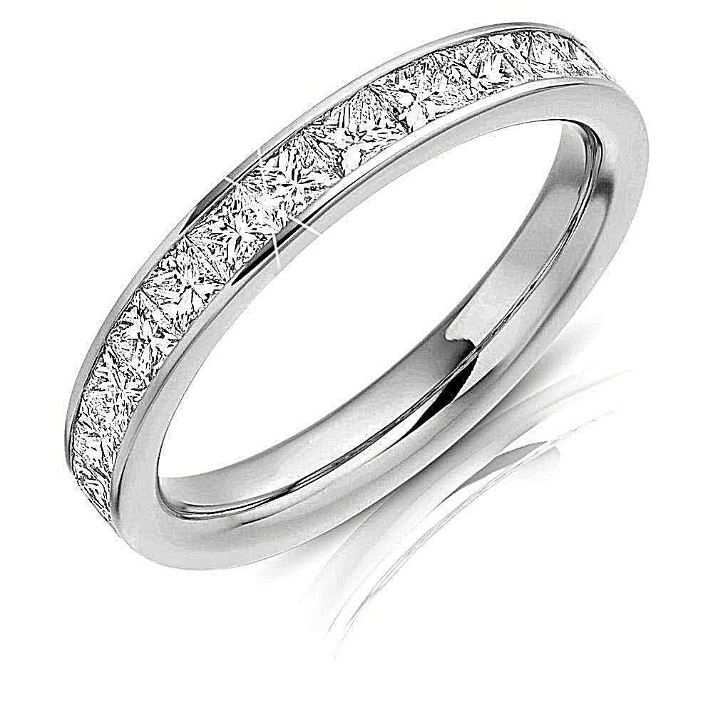 Woman Wedding Rings
 1 Ct Princess Cut Eternity Diamond Women s Engagement