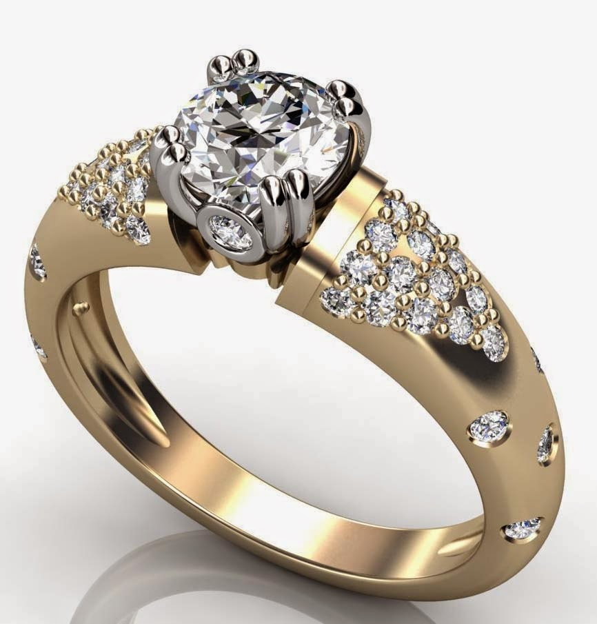 Woman Wedding Rings
 Women’s Diamond Thick Wedding Rings Gold Design